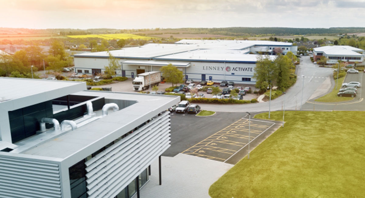 An aerial view of the Linney site