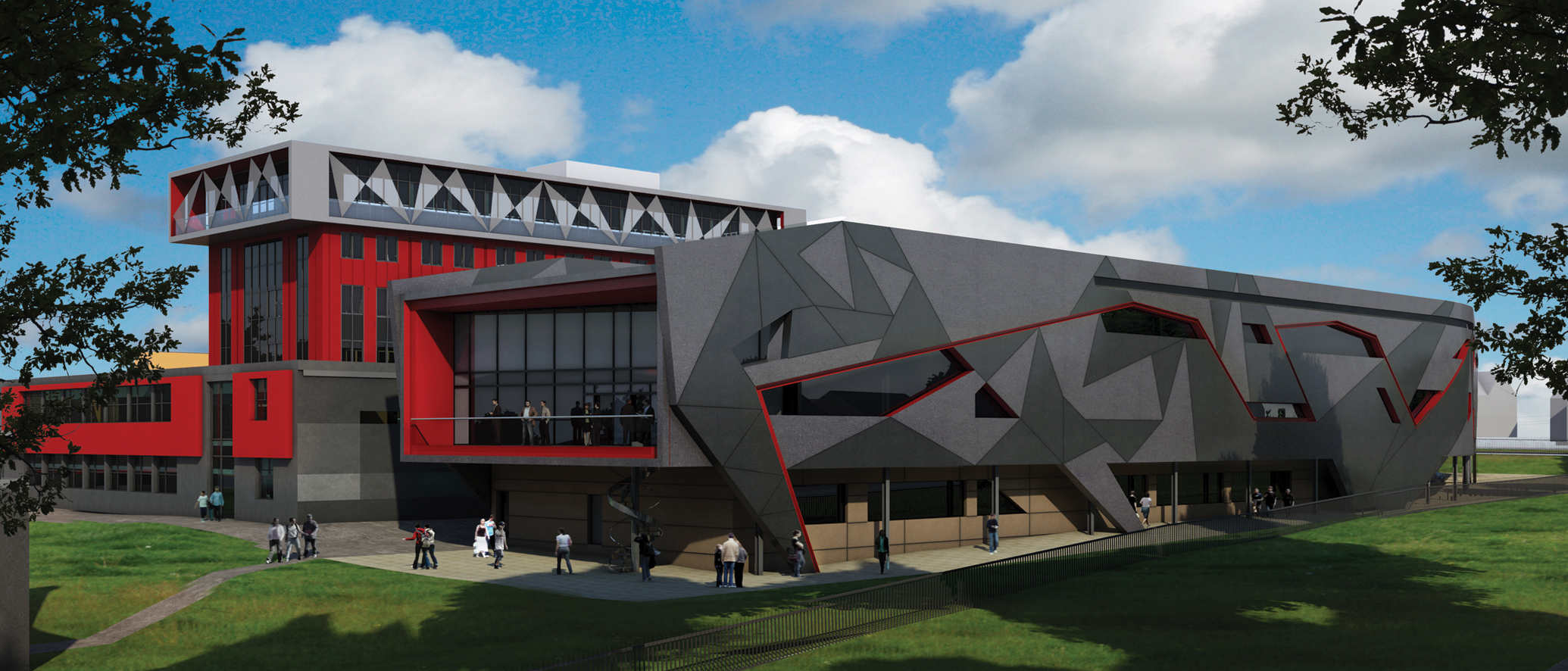 Architectural rendering of the West Notts College campus